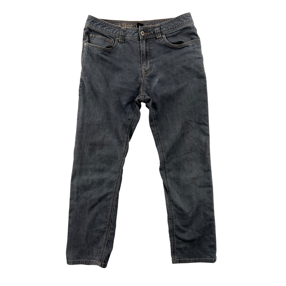 Prana Bridger‎ Slim Fit Jeans Mens 32x30 Gray Organic Cotton Stretch Gorp Travel